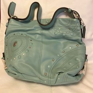 Coach leather bag -NWT light blue